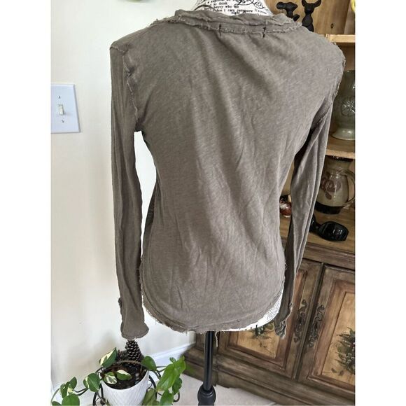 Free People Hazy Day Distressed Henley - Picture 6 of 8